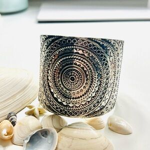 Silvery Boho Cuff Bracelet 🌿
